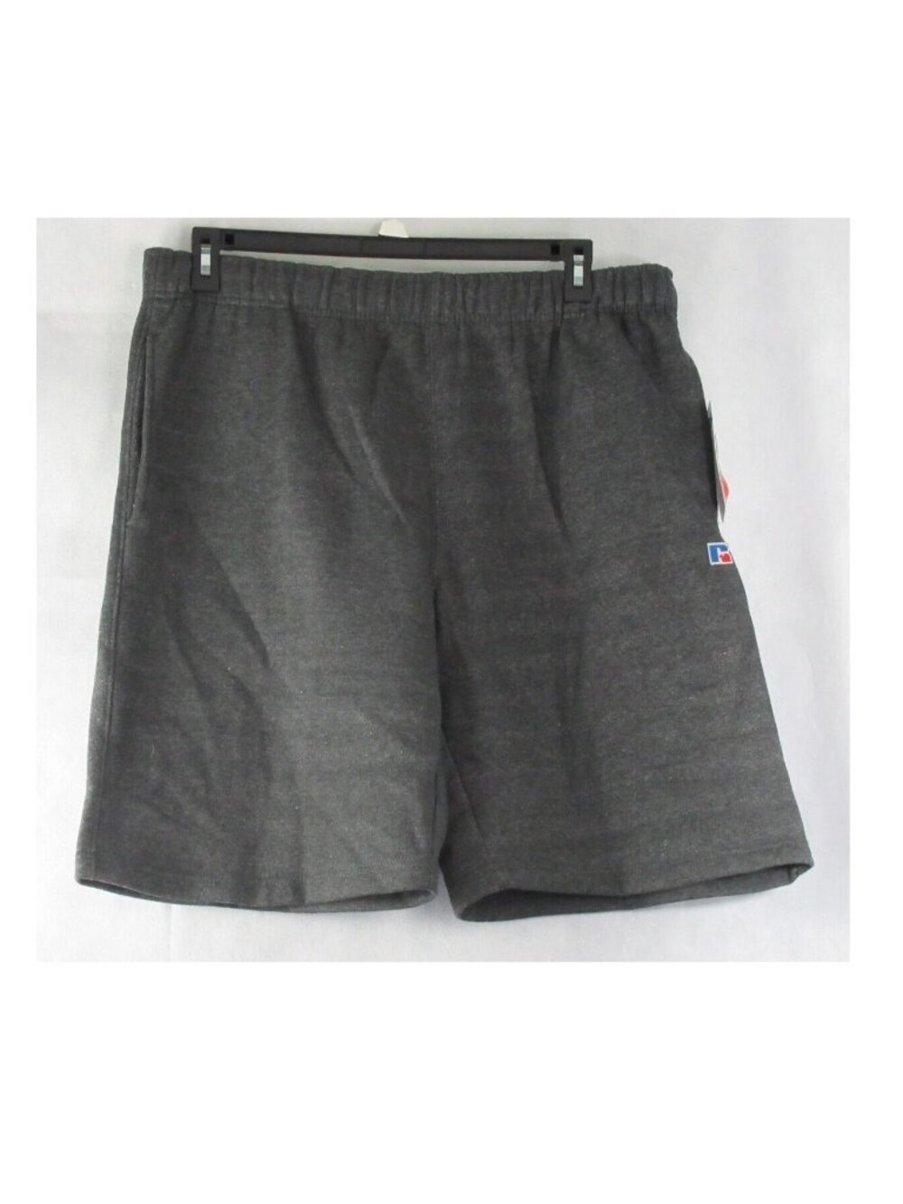 Russel Athletic Men's Fleece Drawstring Sweat Shorts, Charcoal Heather Gray, S